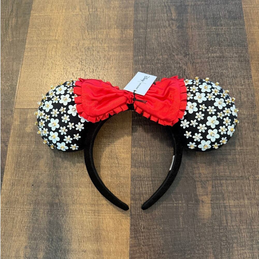 NWT Disney BaubleBar Minnie Mouse Floral Crystal Ears